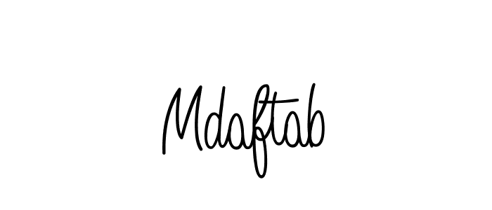 Make a beautiful signature design for name Mdaftab. With this signature (Angelique-Rose-font-FFP) style, you can create a handwritten signature for free. Mdaftab signature style 5 images and pictures png