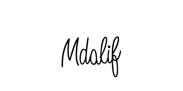 Mdalif stylish signature style. Best Handwritten Sign (Angelique-Rose-font-FFP) for my name. Handwritten Signature Collection Ideas for my name Mdalif. Mdalif signature style 5 images and pictures png