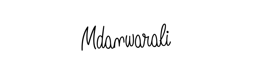 Design your own signature with our free online signature maker. With this signature software, you can create a handwritten (Angelique-Rose-font-FFP) signature for name Mdanwarali. Mdanwarali signature style 5 images and pictures png