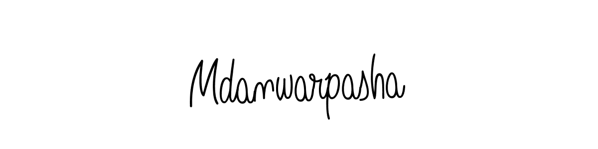 How to make Mdanwarpasha name signature. Use Angelique-Rose-font-FFP style for creating short signs online. This is the latest handwritten sign. Mdanwarpasha signature style 5 images and pictures png