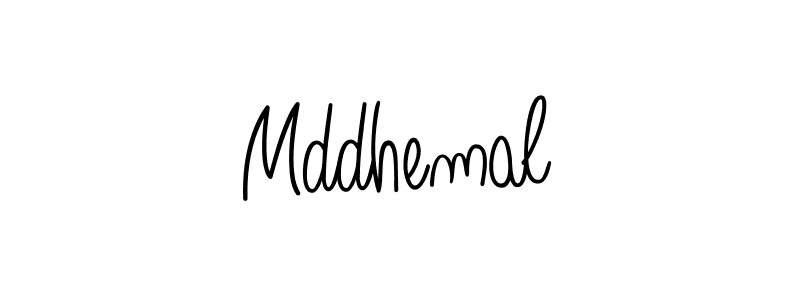 How to make Mddhemal name signature. Use Angelique-Rose-font-FFP style for creating short signs online. This is the latest handwritten sign. Mddhemal signature style 5 images and pictures png