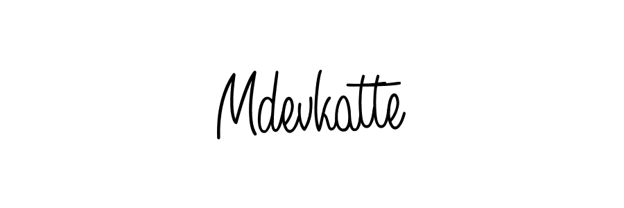 Mdevkatte stylish signature style. Best Handwritten Sign (Angelique-Rose-font-FFP) for my name. Handwritten Signature Collection Ideas for my name Mdevkatte. Mdevkatte signature style 5 images and pictures png