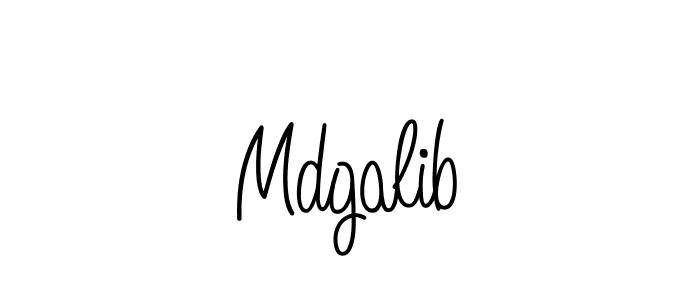 How to make Mdgalib name signature. Use Angelique-Rose-font-FFP style for creating short signs online. This is the latest handwritten sign. Mdgalib signature style 5 images and pictures png