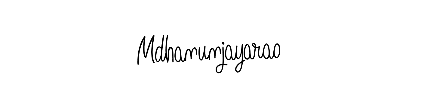 How to make Mdhanunjayarao name signature. Use Angelique-Rose-font-FFP style for creating short signs online. This is the latest handwritten sign. Mdhanunjayarao signature style 5 images and pictures png