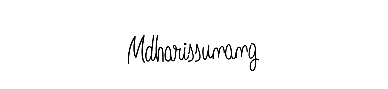The best way (Angelique-Rose-font-FFP) to make a short signature is to pick only two or three words in your name. The name Mdharissunang include a total of six letters. For converting this name. Mdharissunang signature style 5 images and pictures png