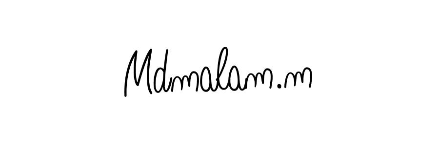 Also we have Mdmalam.m name is the best signature style. Create professional handwritten signature collection using Angelique-Rose-font-FFP autograph style. Mdmalam.m signature style 5 images and pictures png