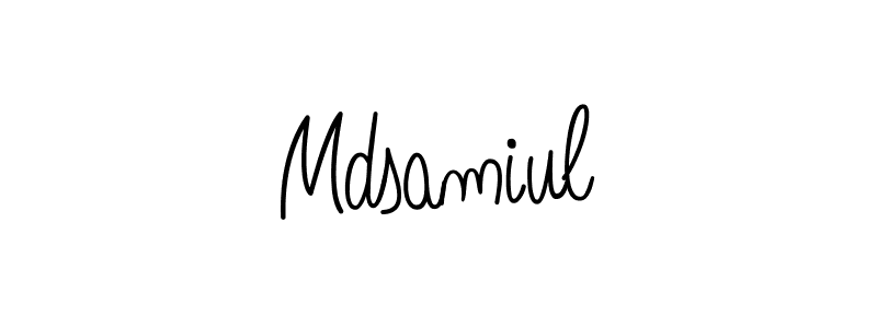 How to make Mdsamiul signature? Angelique-Rose-font-FFP is a professional autograph style. Create handwritten signature for Mdsamiul name. Mdsamiul signature style 5 images and pictures png