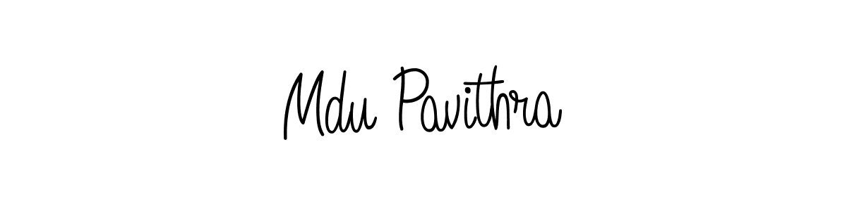 Mdu Pavithra stylish signature style. Best Handwritten Sign (Angelique-Rose-font-FFP) for my name. Handwritten Signature Collection Ideas for my name Mdu Pavithra. Mdu Pavithra signature style 5 images and pictures png