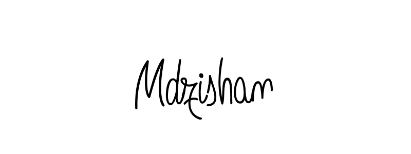 Use a signature maker to create a handwritten signature online. With this signature software, you can design (Angelique-Rose-font-FFP) your own signature for name Mdzishan. Mdzishan signature style 5 images and pictures png