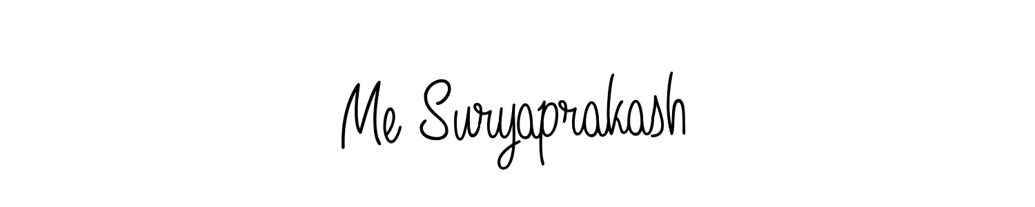 You should practise on your own different ways (Angelique-Rose-font-FFP) to write your name (Me Suryaprakash) in signature. don't let someone else do it for you. Me Suryaprakash signature style 5 images and pictures png