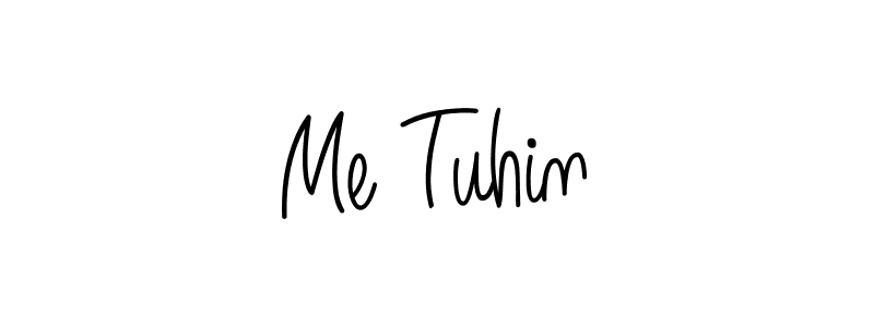 The best way (Angelique-Rose-font-FFP) to make a short signature is to pick only two or three words in your name. The name Me Tuhin include a total of six letters. For converting this name. Me Tuhin signature style 5 images and pictures png
