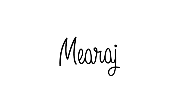 How to make Mearaj name signature. Use Angelique-Rose-font-FFP style for creating short signs online. This is the latest handwritten sign. Mearaj signature style 5 images and pictures png