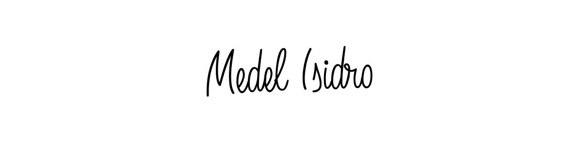 How to Draw Medel Isidro signature style? Angelique-Rose-font-FFP is a latest design signature styles for name Medel Isidro. Medel Isidro signature style 5 images and pictures png