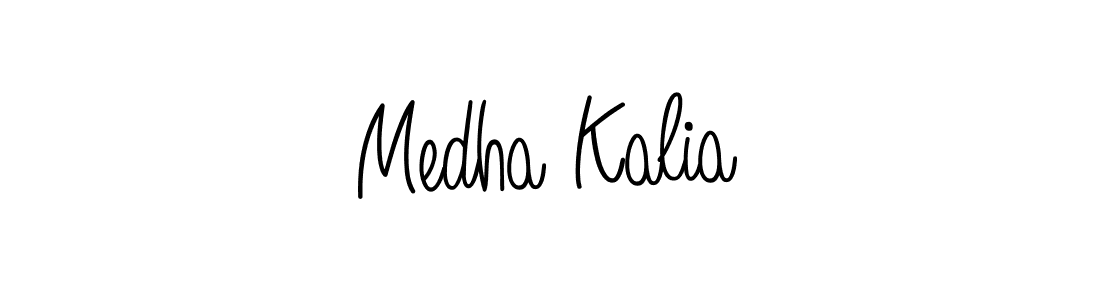 How to make Medha Kalia signature? Angelique-Rose-font-FFP is a professional autograph style. Create handwritten signature for Medha Kalia name. Medha Kalia signature style 5 images and pictures png