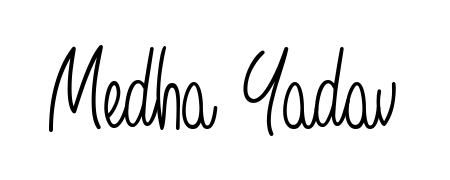 The Angelique-Rose-font-FFP typeface gives name Medha Yadav a refined look. Suitable for certificates, diplomas, and official verification. Medha Yadav signature style 5 images and pictures png