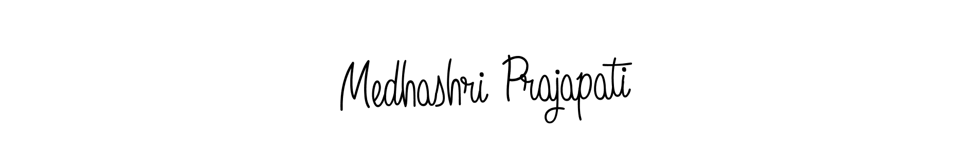 You should practise on your own different ways (Angelique-Rose-font-FFP) to write your name (Medhashri Prajapati) in signature. don't let someone else do it for you. Medhashri Prajapati signature style 5 images and pictures png