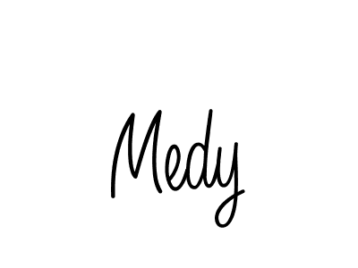 Create a beautiful signature design for name Medy. With this signature (Angelique-Rose-font-FFP) fonts, you can make a handwritten signature for free. Medy signature style 5 images and pictures png