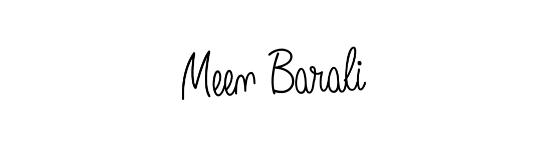 You should practise on your own different ways (Angelique-Rose-font-FFP) to write your name (Meen Barali) in signature. don't let someone else do it for you. Meen Barali signature style 5 images and pictures png