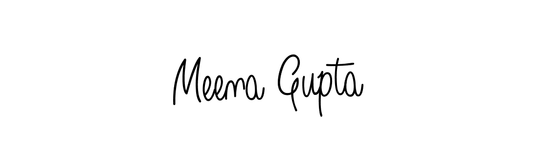 Make a beautiful signature design for name Meena Gupta. With this signature (Angelique-Rose-font-FFP) style, you can create a handwritten signature for free. Meena Gupta signature style 5 images and pictures png