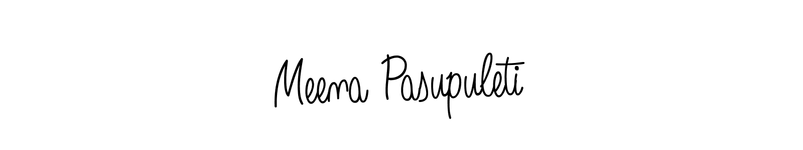 Create a beautiful signature design for name Meena Pasupuleti. With this signature (Angelique-Rose-font-FFP) fonts, you can make a handwritten signature for free. Meena Pasupuleti signature style 5 images and pictures png