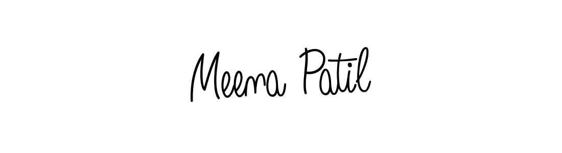 Create a beautiful signature design for name Meena Patil. With this signature (Angelique-Rose-font-FFP) fonts, you can make a handwritten signature for free. Meena Patil signature style 5 images and pictures png