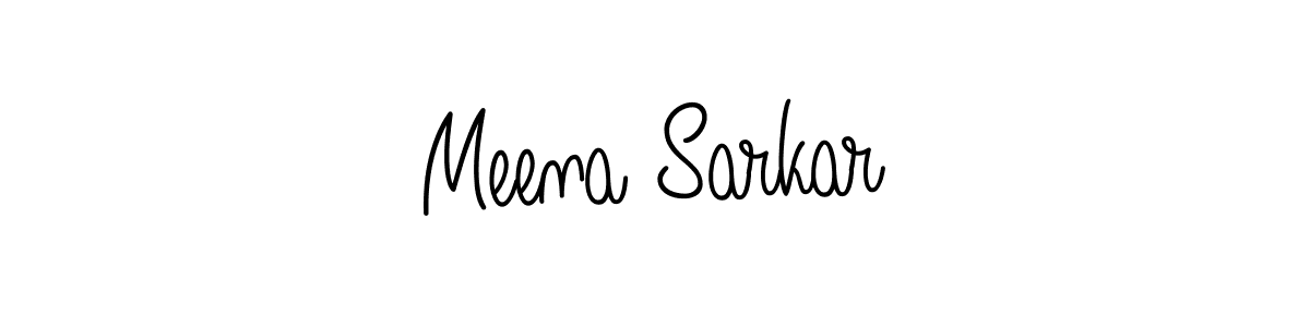 You should practise on your own different ways (Angelique-Rose-font-FFP) to write your name (Meena Sarkar) in signature. don't let someone else do it for you. Meena Sarkar signature style 5 images and pictures png