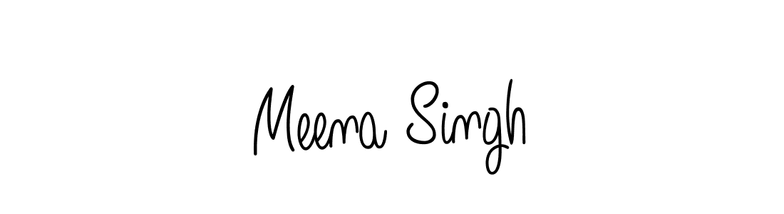 How to make Meena Singh name signature. Use Angelique-Rose-font-FFP style for creating short signs online. This is the latest handwritten sign. Meena Singh signature style 5 images and pictures png