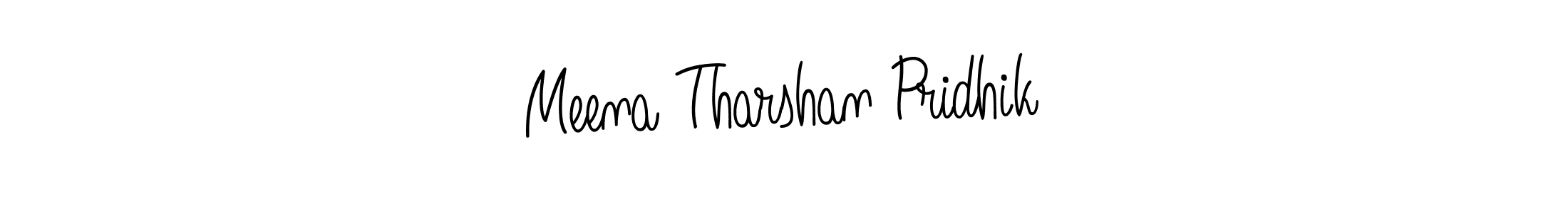 Make a beautiful signature design for name Meena Tharshan Pridhik. With this signature (Angelique-Rose-font-FFP) style, you can create a handwritten signature for free. Meena Tharshan Pridhik signature style 5 images and pictures png