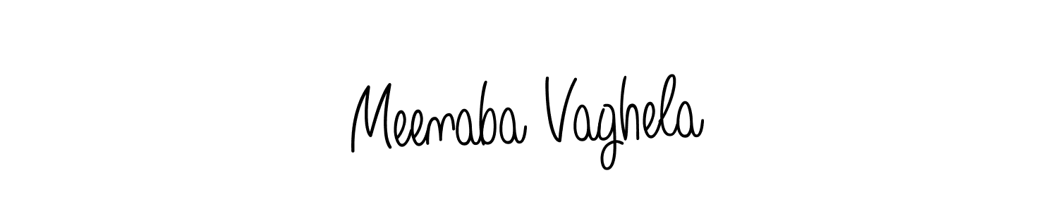 How to make Meenaba Vaghela signature? Angelique-Rose-font-FFP is a professional autograph style. Create handwritten signature for Meenaba Vaghela name. Meenaba Vaghela signature style 5 images and pictures png