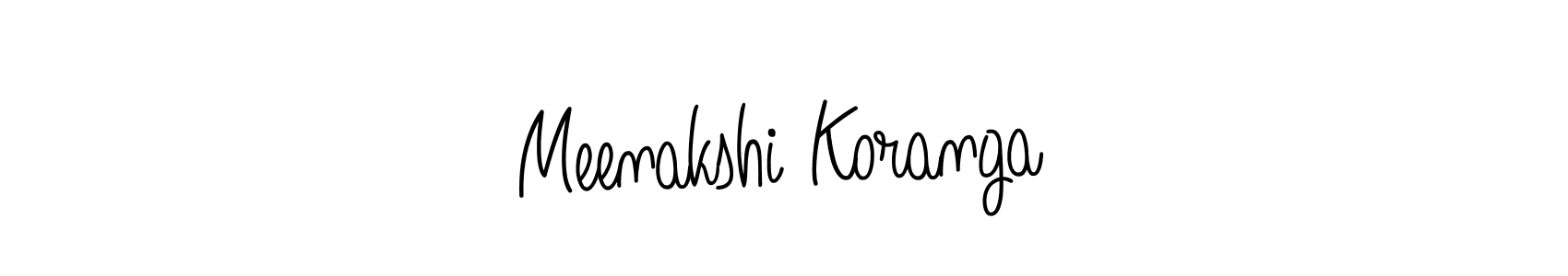 Use a signature maker to create a handwritten signature online. With this signature software, you can design (Angelique-Rose-font-FFP) your own signature for name Meenakshi Koranga. Meenakshi Koranga signature style 5 images and pictures png