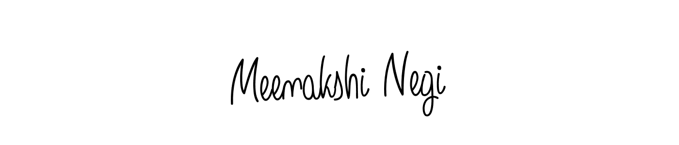 The best way (Angelique-Rose-font-FFP) to make a short signature is to pick only two or three words in your name. The name Meenakshi Negi include a total of six letters. For converting this name. Meenakshi Negi signature style 5 images and pictures png