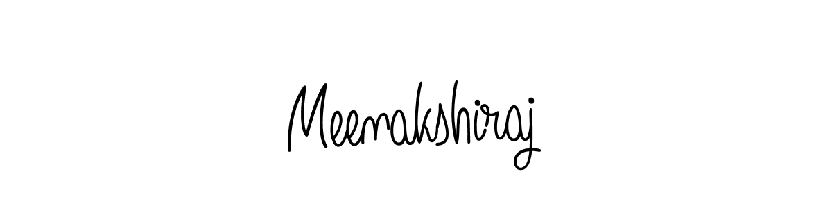 You should practise on your own different ways (Angelique-Rose-font-FFP) to write your name (Meenakshiraj) in signature. don't let someone else do it for you. Meenakshiraj signature style 5 images and pictures png