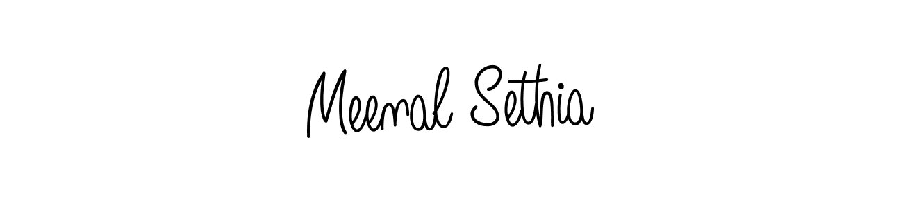 Make a beautiful signature design for name Meenal Sethia. With this signature (Angelique-Rose-font-FFP) style, you can create a handwritten signature for free. Meenal Sethia signature style 5 images and pictures png