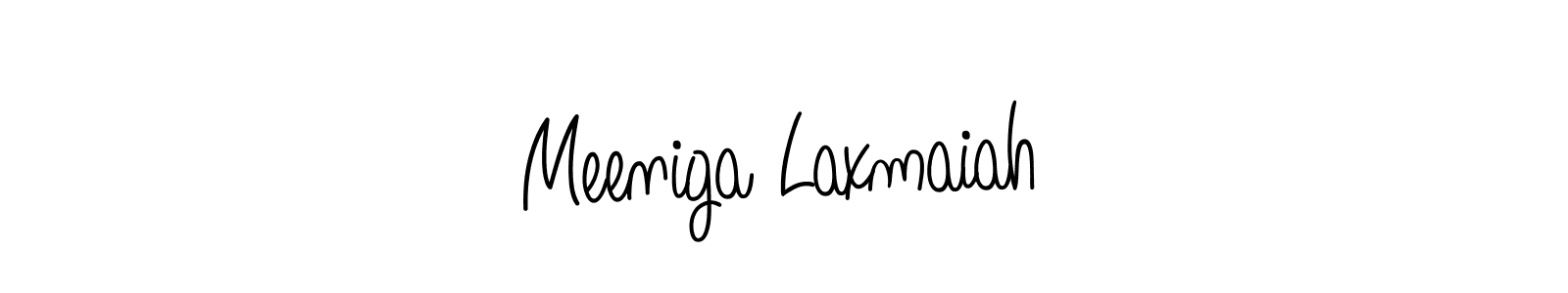 Meeniga Laxmaiah stylish signature style. Best Handwritten Sign (Angelique-Rose-font-FFP) for my name. Handwritten Signature Collection Ideas for my name Meeniga Laxmaiah. Meeniga Laxmaiah signature style 5 images and pictures png