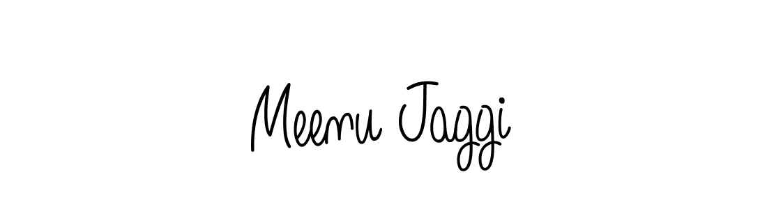Create a beautiful signature design for name Meenu Jaggi. With this signature (Angelique-Rose-font-FFP) fonts, you can make a handwritten signature for free. Meenu Jaggi signature style 5 images and pictures png