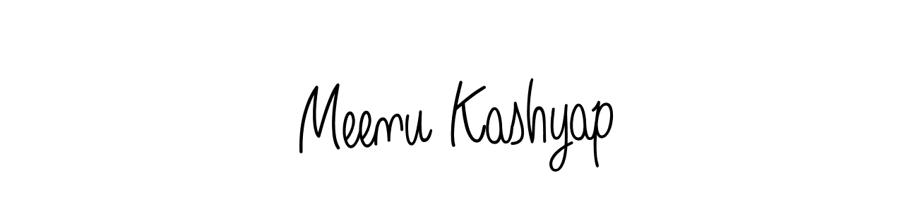 The best way (Angelique-Rose-font-FFP) to make a short signature is to pick only two or three words in your name. The name Meenu Kashyap include a total of six letters. For converting this name. Meenu Kashyap signature style 5 images and pictures png