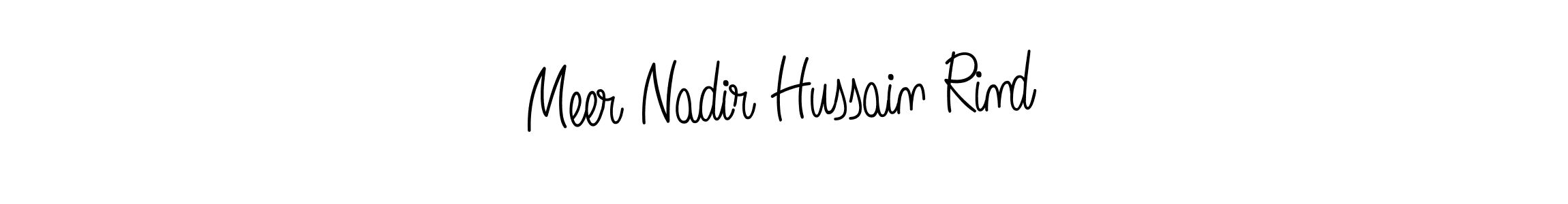 Use a signature maker to create a handwritten signature online. With this signature software, you can design (Angelique-Rose-font-FFP) your own signature for name Meer Nadir Hussain Rind. Meer Nadir Hussain Rind signature style 5 images and pictures png