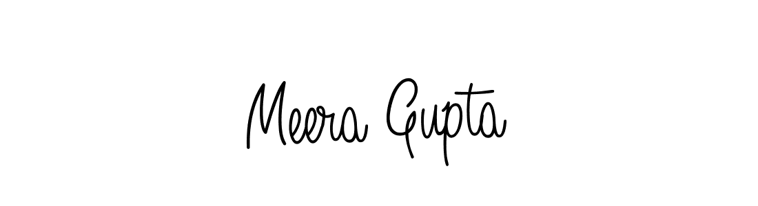 You should practise on your own different ways (Angelique-Rose-font-FFP) to write your name (Meera Gupta) in signature. don't let someone else do it for you. Meera Gupta signature style 5 images and pictures png