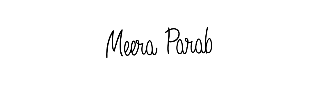 Make a beautiful signature design for name Meera Parab. With this signature (Angelique-Rose-font-FFP) style, you can create a handwritten signature for free. Meera Parab signature style 5 images and pictures png