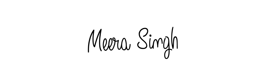 Use a signature maker to create a handwritten signature online. With this signature software, you can design (Angelique-Rose-font-FFP) your own signature for name Meera Singh. Meera Singh signature style 5 images and pictures png