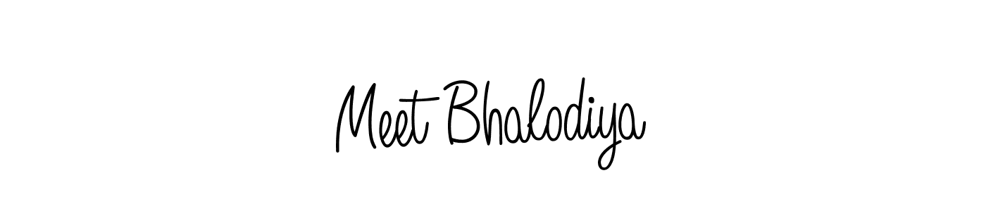 The best way (Angelique-Rose-font-FFP) to make a short signature is to pick only two or three words in your name. The name Meet Bhalodiya include a total of six letters. For converting this name. Meet Bhalodiya signature style 5 images and pictures png