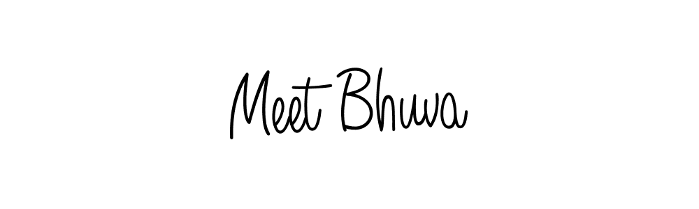 Make a beautiful signature design for name Meet Bhuva. With this signature (Angelique-Rose-font-FFP) style, you can create a handwritten signature for free. Meet Bhuva signature style 5 images and pictures png