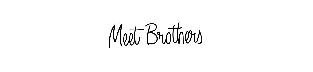 How to make Meet Brothers name signature. Use Angelique-Rose-font-FFP style for creating short signs online. This is the latest handwritten sign. Meet Brothers signature style 5 images and pictures png