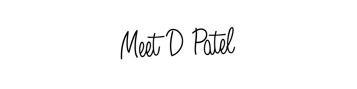 You should practise on your own different ways (Angelique-Rose-font-FFP) to write your name (Meet D Patel) in signature. don't let someone else do it for you. Meet D Patel signature style 5 images and pictures png