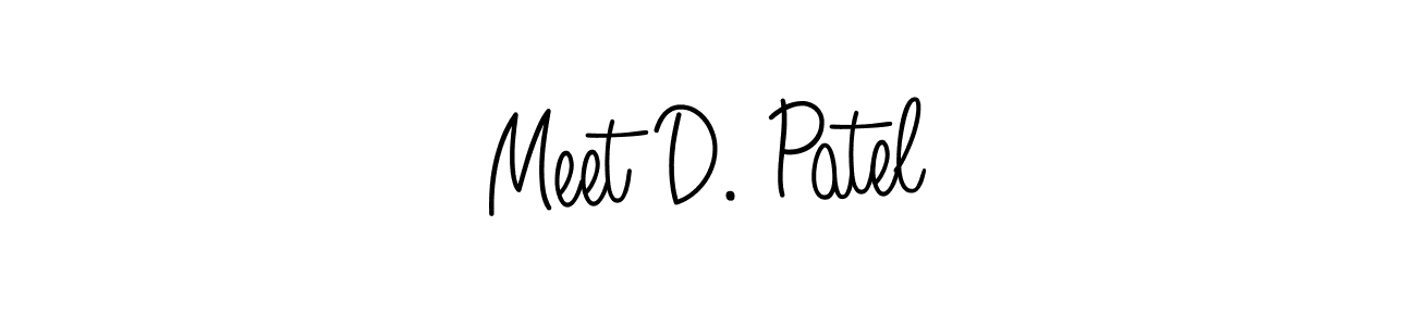 Meet D. Patel stylish signature style. Best Handwritten Sign (Angelique-Rose-font-FFP) for my name. Handwritten Signature Collection Ideas for my name Meet D. Patel. Meet D. Patel signature style 5 images and pictures png