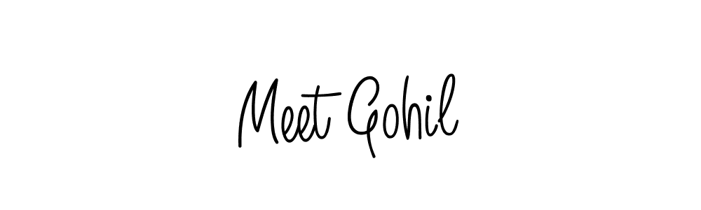 Use a signature maker to create a handwritten signature online. With this signature software, you can design (Angelique-Rose-font-FFP) your own signature for name Meet Gohil. Meet Gohil signature style 5 images and pictures png