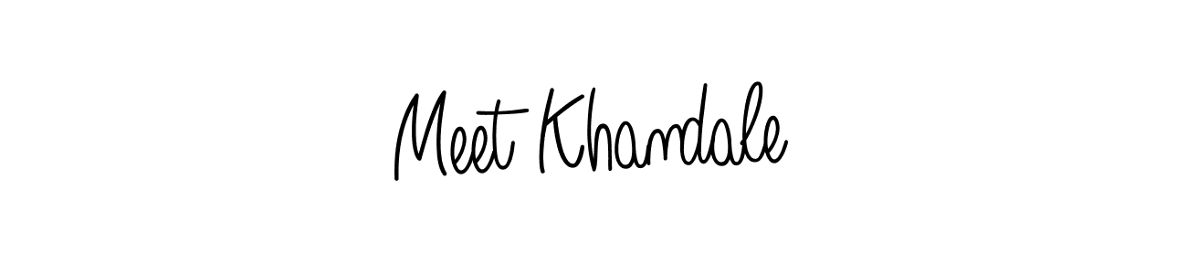 Make a short Meet Khandale signature style. Manage your documents anywhere anytime using Angelique-Rose-font-FFP. Create and add eSignatures, submit forms, share and send files easily. Meet Khandale signature style 5 images and pictures png