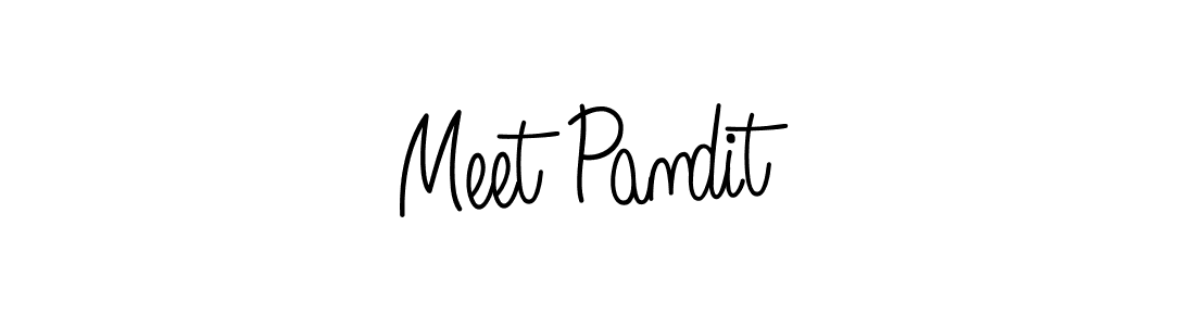 Design your own signature with our free online signature maker. With this signature software, you can create a handwritten (Angelique-Rose-font-FFP) signature for name Meet Pandit. Meet Pandit signature style 5 images and pictures png