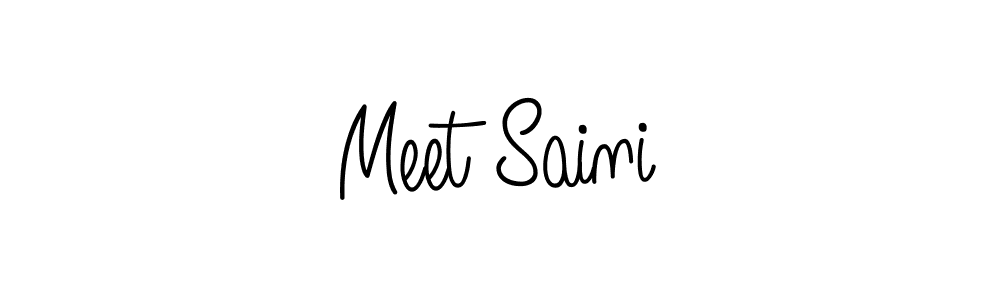 Create a beautiful signature design for name Meet Saini. With this signature (Angelique-Rose-font-FFP) fonts, you can make a handwritten signature for free. Meet Saini signature style 5 images and pictures png