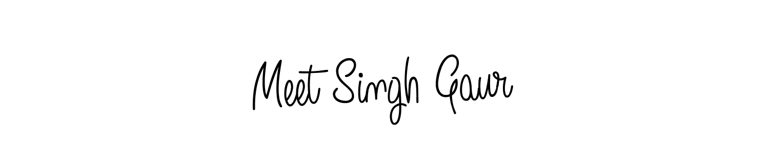 Create a beautiful signature design for name Meet Singh Gaur. With this signature (Angelique-Rose-font-FFP) fonts, you can make a handwritten signature for free. Meet Singh Gaur signature style 5 images and pictures png